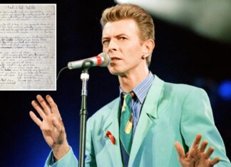 David Bowie handwritten lyrics could top $100K at auction
