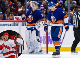 Islanders blow three-goal lead before overtime loss to Hurricanes