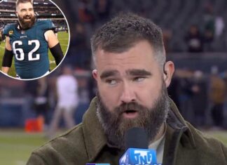 Jason Kelce jokes about ‘Sexiest Man Alive’ on ‘Thursday Night Football’