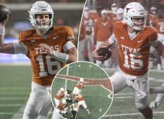 Arch Manning shows off athleticism, arm in Texas debut