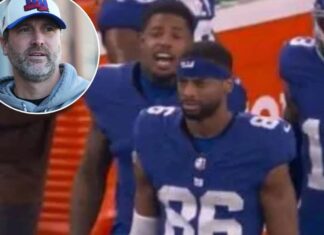 What was behind Giants receivers’ heated sideline moment