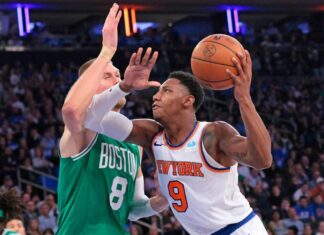 Knicks’ RJ Barrett misses second consecutive game with sore knee