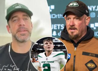 Aaron Rodgers defends Nathaniel Hackett as Jets offensive struggles