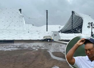 Tiger Woods’ new golf league threatened by roof collapse