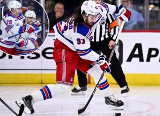 Mika Zibanejad’s two goals power Rangers’ win over Flyers