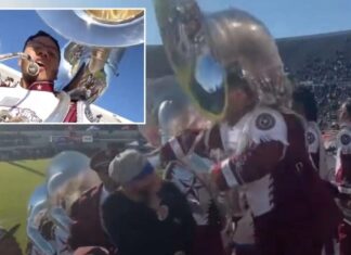 Texas Southern tuba player punches heckler in the stands: video