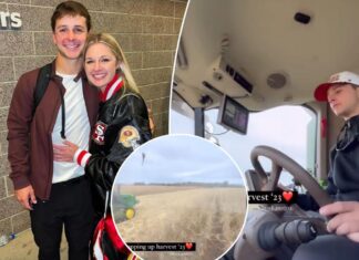 Brock Purdy spends his bye week farming alongside fianceé Jenna Brandt