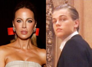 Kate Beckinsale Dresses as a Blue Diamond to Leonardo DiCaprio's B-Day