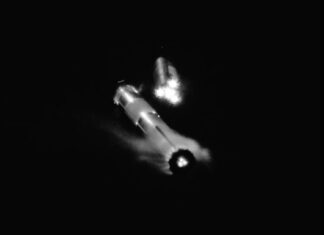 SpaceX tracking camera shows Starship stage separation