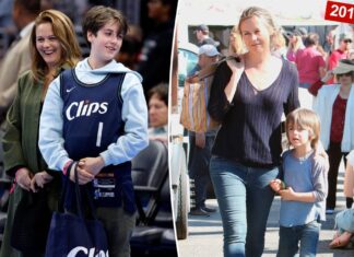 Alicia Silverstone’s son Bear, 12, towers over her at LA Clippers game