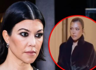 Kourtney Kardashian Shares Postpartum Outfit Look, ‘Not Much In The Closet Fits’