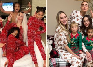Celeb Families Wearing Matching Pajamas For Christmas