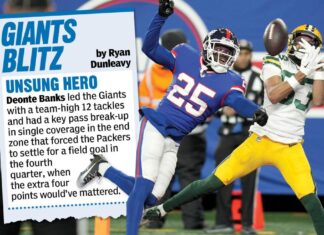 Heroes, zeros from Giants’ win over Packers: Deonte Banks delivers