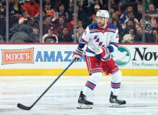Rangers’ Barclay Goodrow remains in New York after face injury