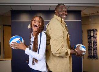 phenom turned Patrick Ewing into a volleyball dad