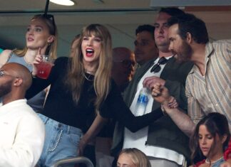 Ryan Reynolds Cozies Up to Travis Kelce in Hilarious Edited Photo of Taylor Swift and Blake Lively