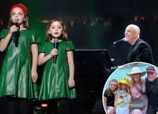 Billy Joel performs with young daughters at Madison Square Garden