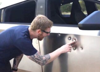 Tesla gives behind-the-scenes look at Cybertruck bullet test