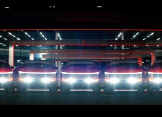Watch Tesla’s synchronized light show using five Cybertrucks
