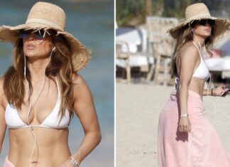 Jennifer Lopez Parades Shredded Abs During St. Barts Beach Stroll