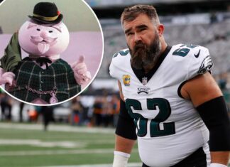 Jason Kelce reacts to ‘Rudolph’ Sam the Snowman comparisons
