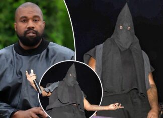 Kanye West shocks fans with KKK-style hood at ‘Vultures’ album release party: ‘F–k him’