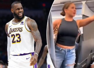 LeBron James invokes ‘crazy plane lady’ Tiffany Gomas to tout 40-point performance in Lakers win
