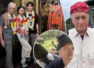 Michael Douglas and Catherine Zeta-Jones share rare family photos from holiday vacation