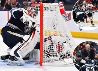 Elvis Merlikins’s punching of Tom Wilson led to Blue Jackets OT loss