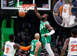 Knicks smoked by Celtics as Jalen Brunson limps off in closing seconds