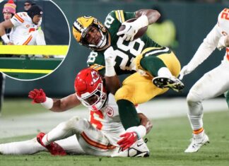 Chiefs’ Bryan Cook carted off field gruesome ankle injury