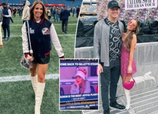 Mac Jones’ girlfriend, Sophie Scott, swoons over Taylor Swift at game