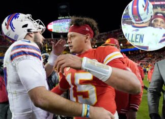 Patrick Mahomes fumed to Josh Allen over offsides call