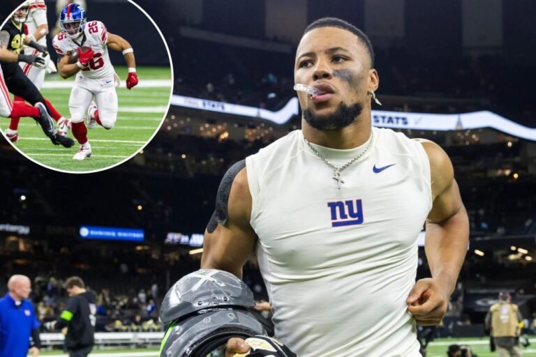 Saquon Barkley talks of Giants’ future needs not knowing he’ll be part of it