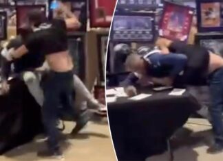 Cowboys-Eagles fan fight spills into memorabilia stand