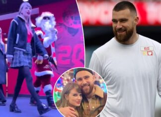 Taylor Swift arrives for Travis Kelce’s Christmas Chiefs game