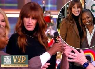 Whoopi Goldberg rushes onto ‘View’ stage to a confused Julia Roberts
