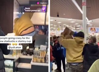 Man Jumps Over Starbucks Counter To Steal Box of Popular Stanley Cups