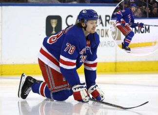 Brennan Othmann’s birthday came with a ‘pretty cool’ Rangers practice gift