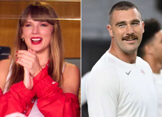 Taylor Swift Wears Matching Travis Kelce Chiefs Jacket for NYE Game