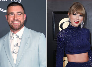 Travis Kelce Wears Striped Outfit & Fans Compare It to Taylor Swift’s – Hollywood Life