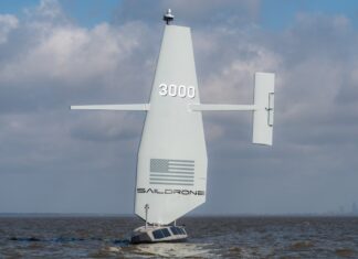 Saildrone’s first aluminum Surveyor autonomous vessel splashes down for Navy testing