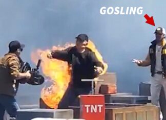Ryan Gosling’s Surprise Appearance At Universal Studios Stunt Show