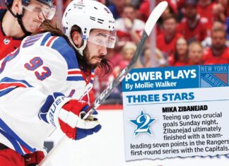 Mika Zibanejad powered Rangers’ sweep with team-high seven points