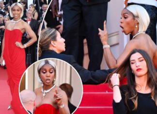Kelly Rowland appears to scold security guard on Cannes red carpet