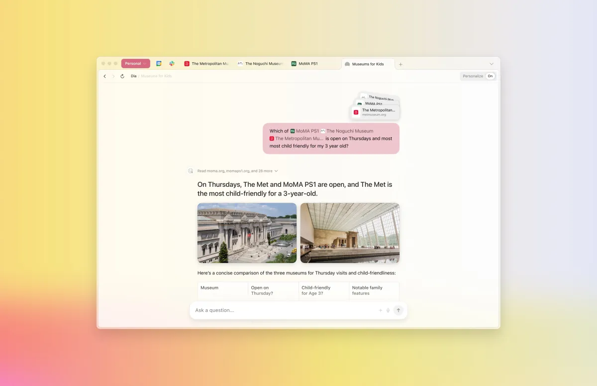 Dia’s AI browser starts adding Arc’s ‘greatest hits’ to its feature set